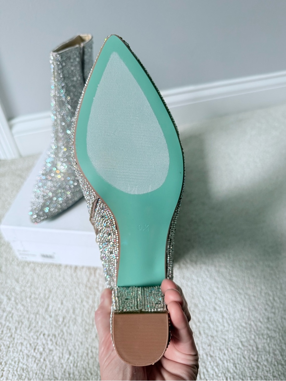 Betsey Johnson - SB Cady Embellished Women’s Ankle Boots - Silver size 9 NWT - Picture 5 of 5